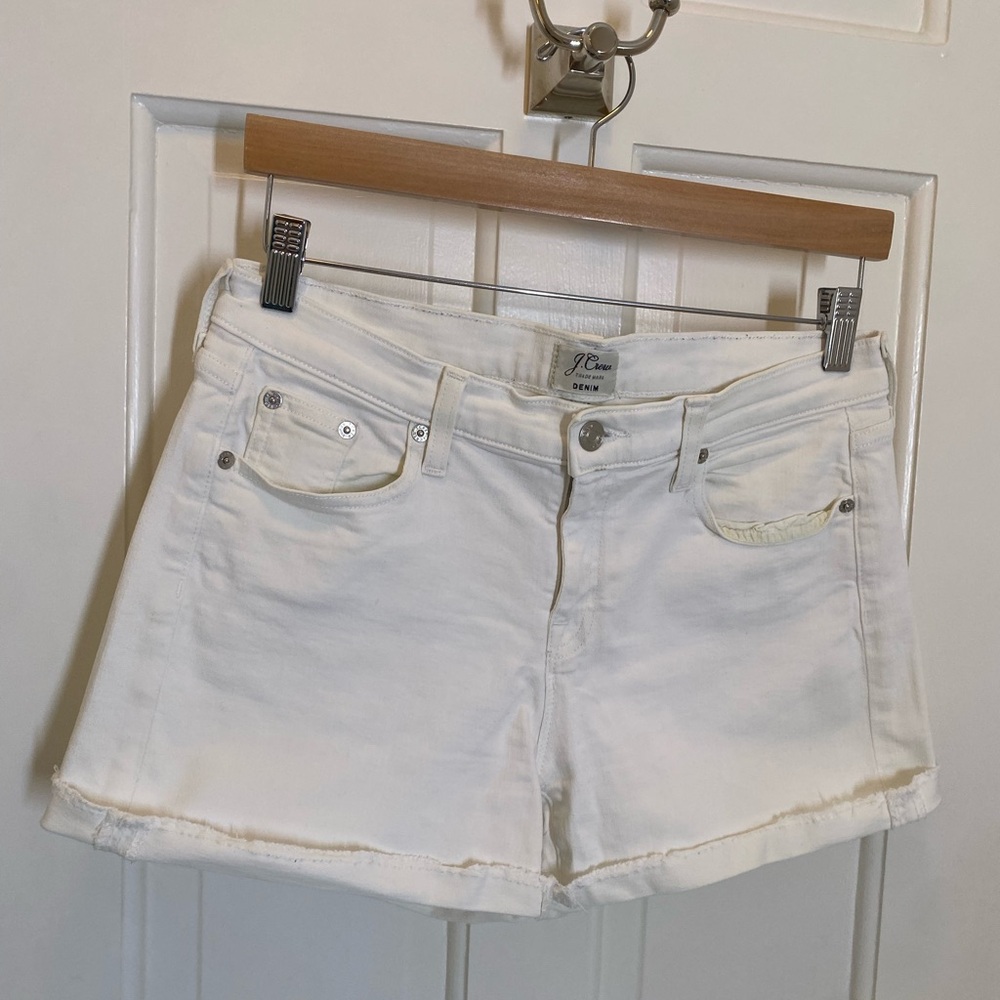 J. Crew White Jean Shorts